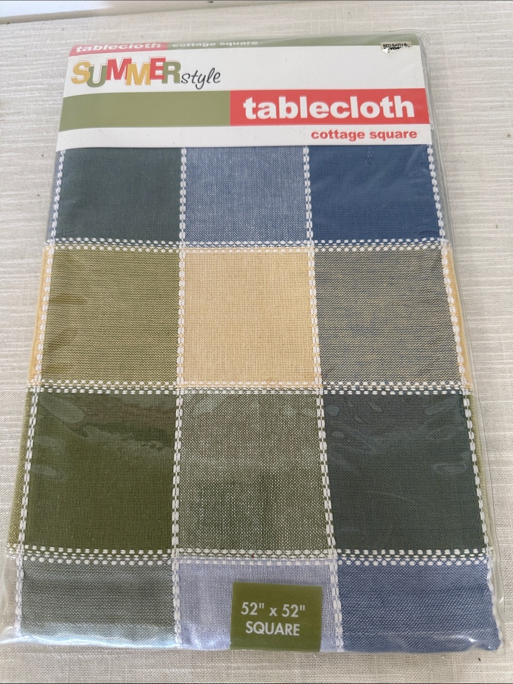 🥕 NWT Bed Bath & Beyond Linen Table Cloth Square  52”x52”